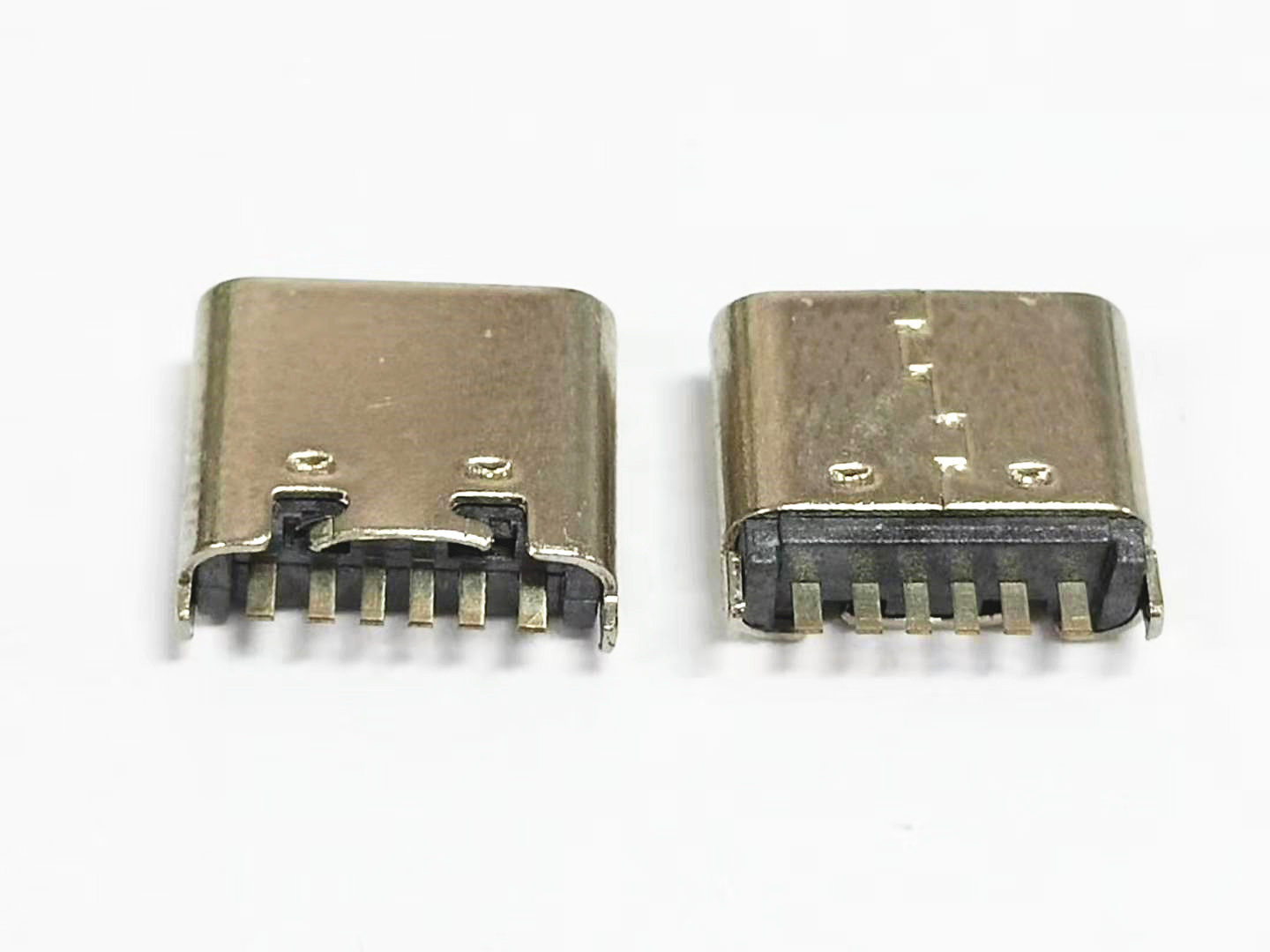 TYPE C 6P母座 短體6.8長(zhǎng) 直插 立插 單充電PD快充