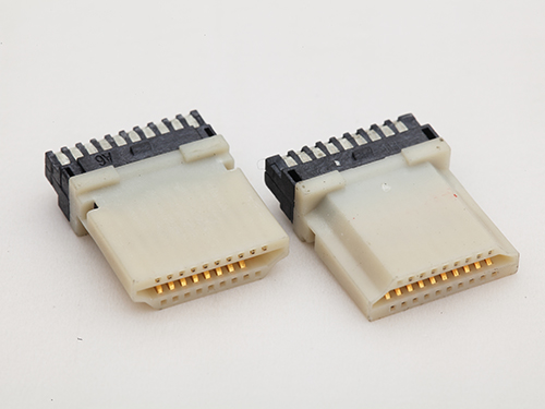 HDMI A型19P公頭 米白色全塑焊線式公頭 帶臺(tái)階 自動(dòng)焊