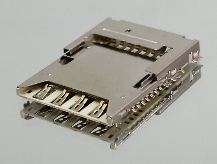 2IN 1 CARD STM卡座 H=2. 25 帶偵測PIN 18. 5+12. 9+2.25