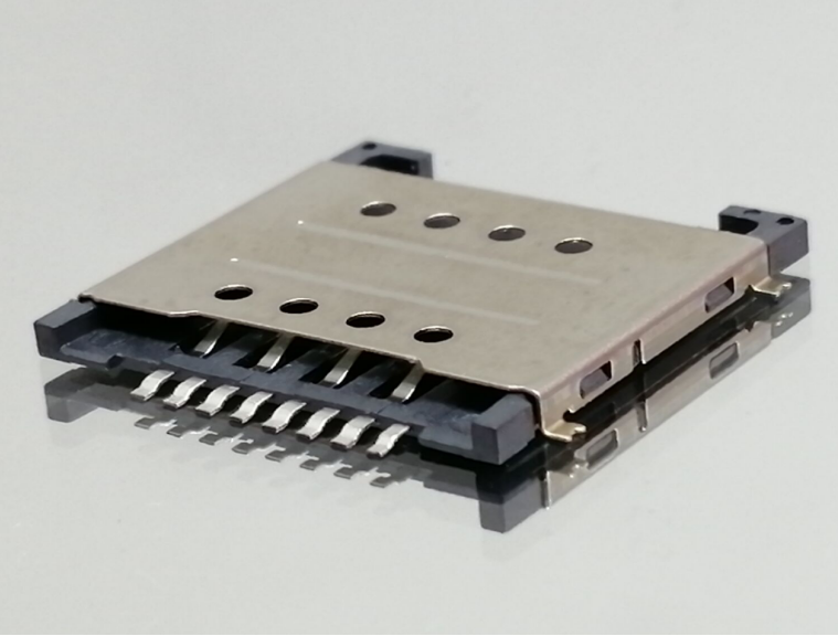 單層SIM卡座 CARD 1.65H 8PIN單邊 焊盤(pán) H=1.65 18.50+19. 20+1. 60