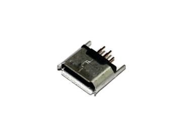MICRO USB母座 180度直插 1.0/1.5腳長 卷邊
